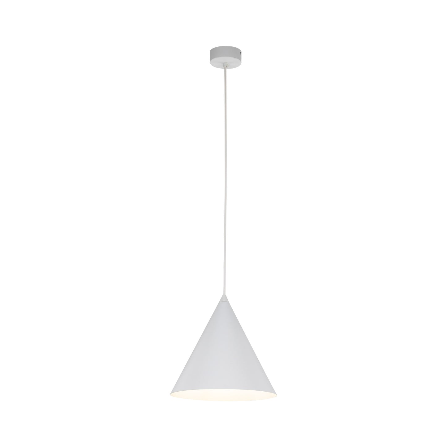 Suspension CONO blanche de taille moyenne, moderne et minimaliste