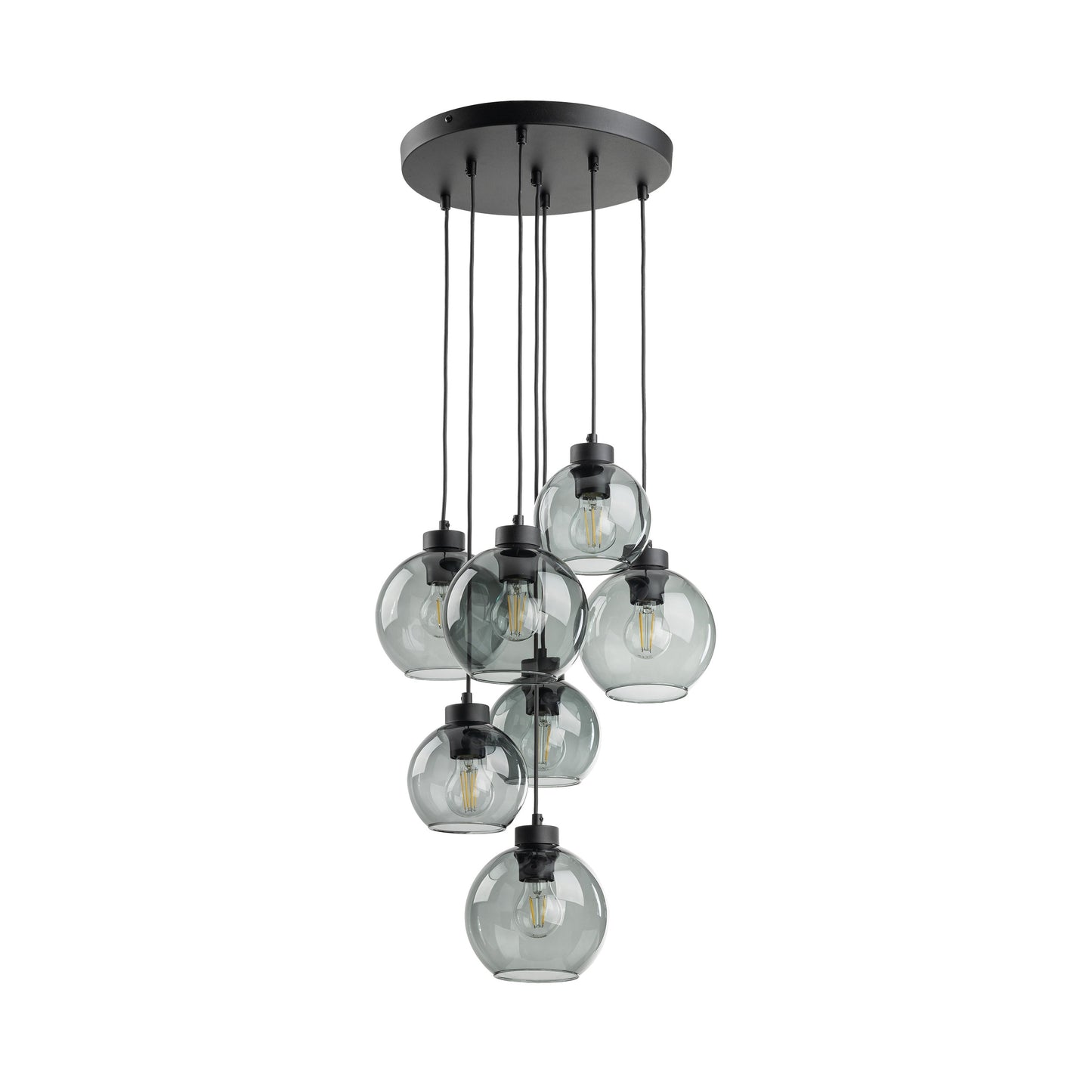 Suspension scandinave CUBUS en verre graphite 7