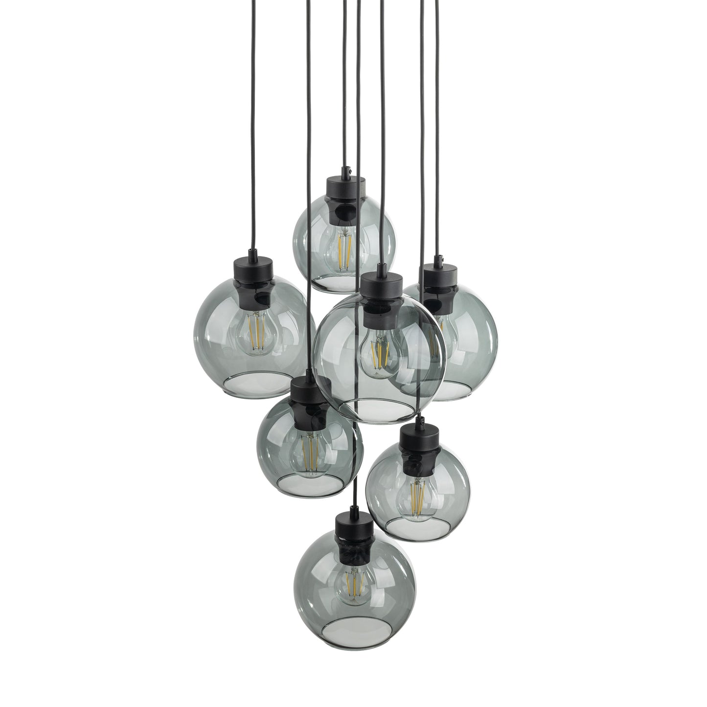 Suspension scandinave CUBUS en verre graphite 7