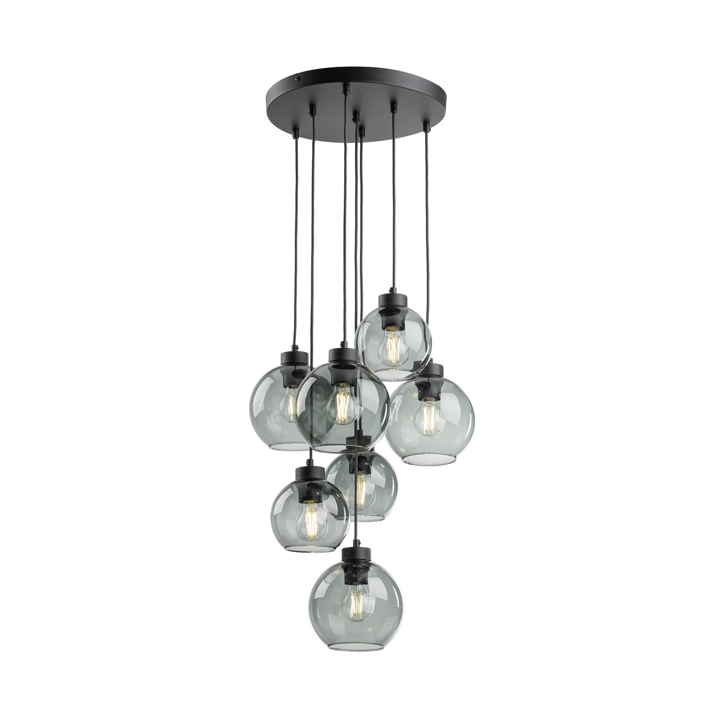 Suspension scandinave CUBUS en verre graphite 7