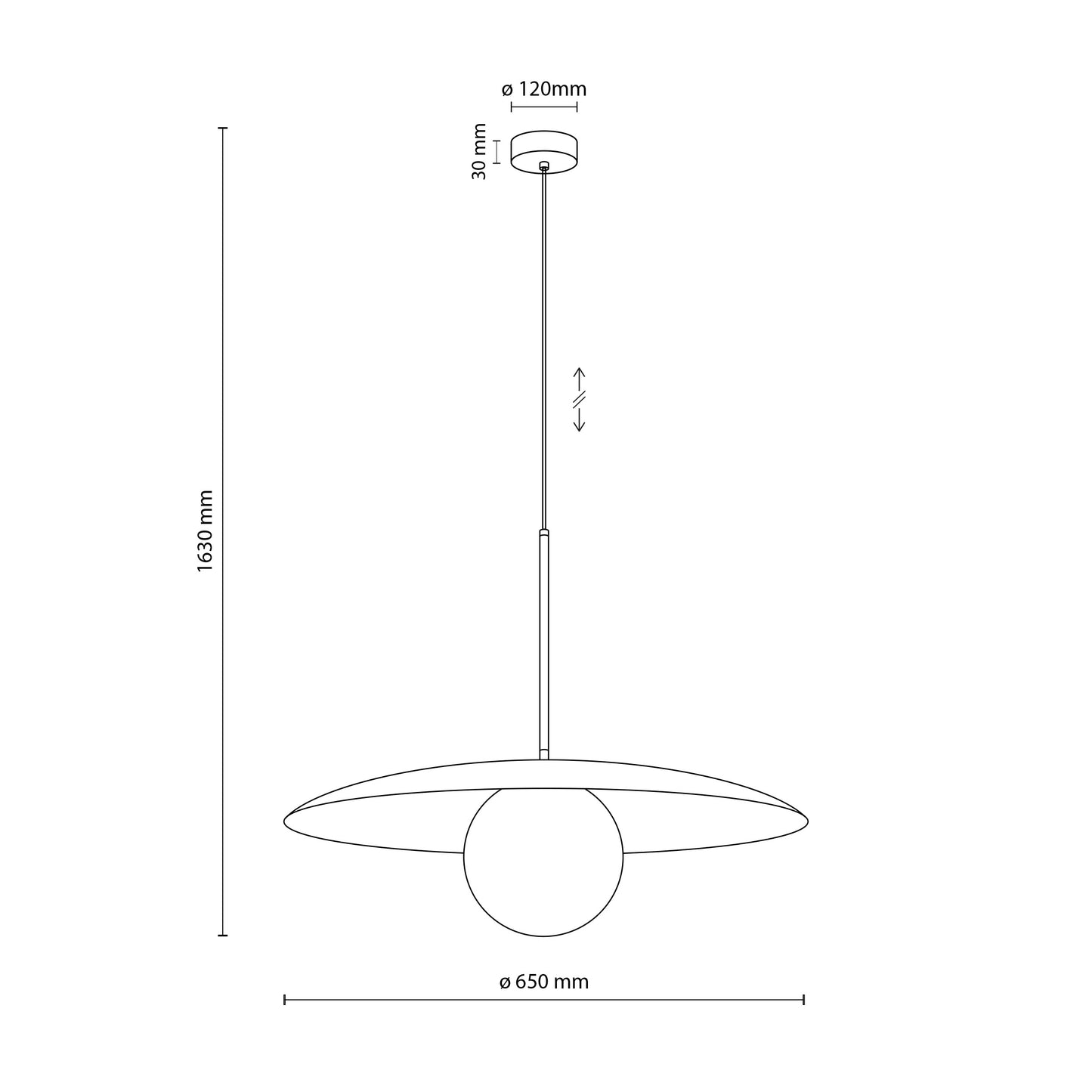 SLATE Mid-Century Modern Pendant Light