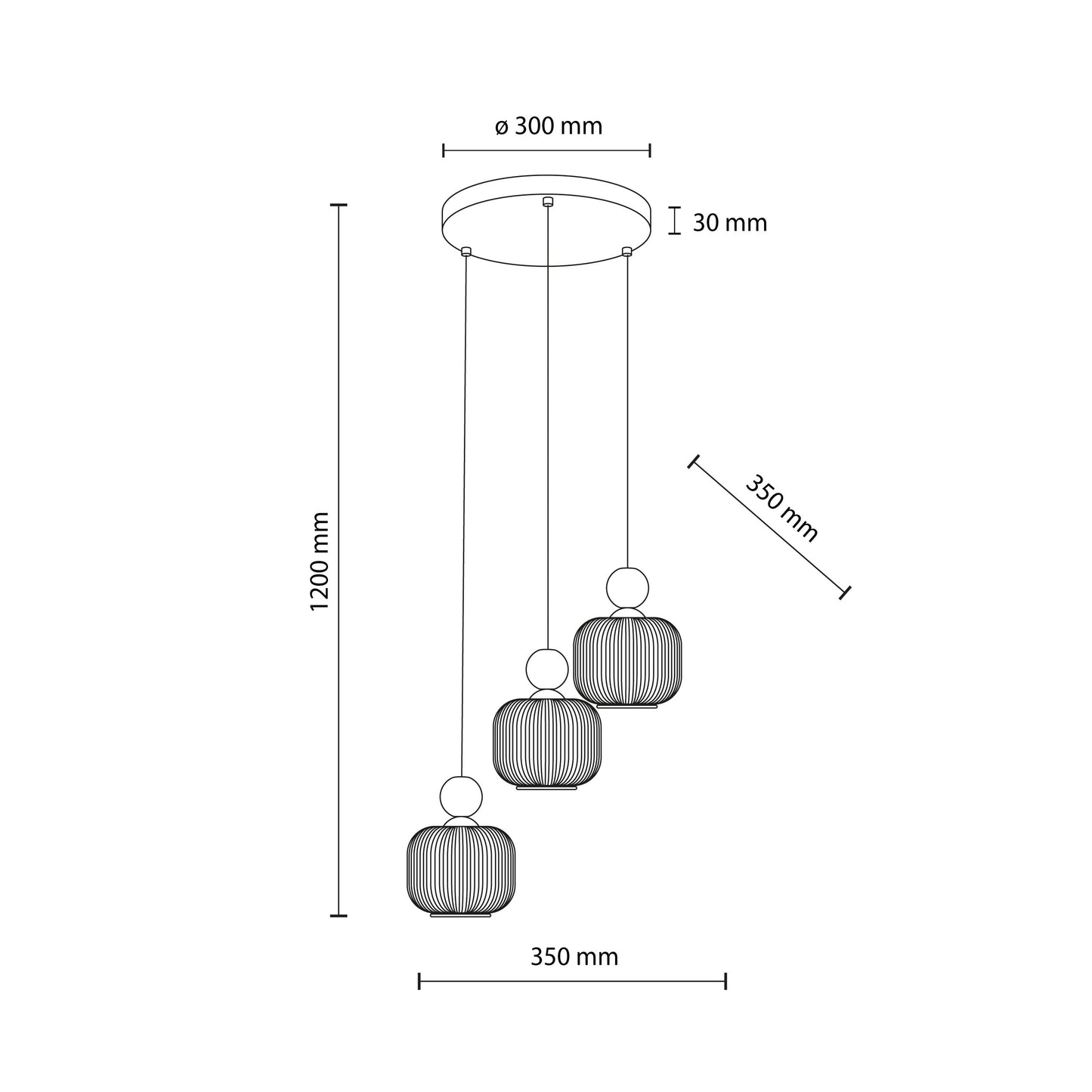 Ballo Scandinavian Pendant Light 3
