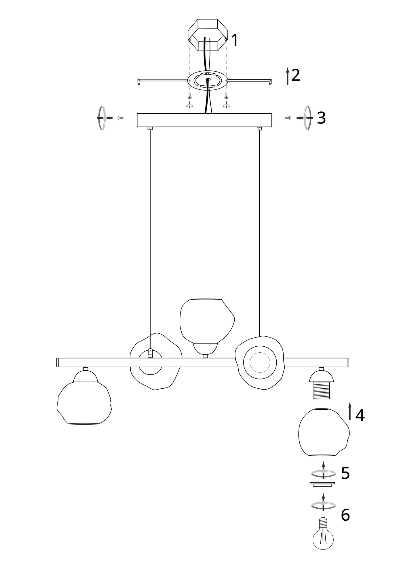 TORONTO Modern Glass Pendant Light LumoCrafts