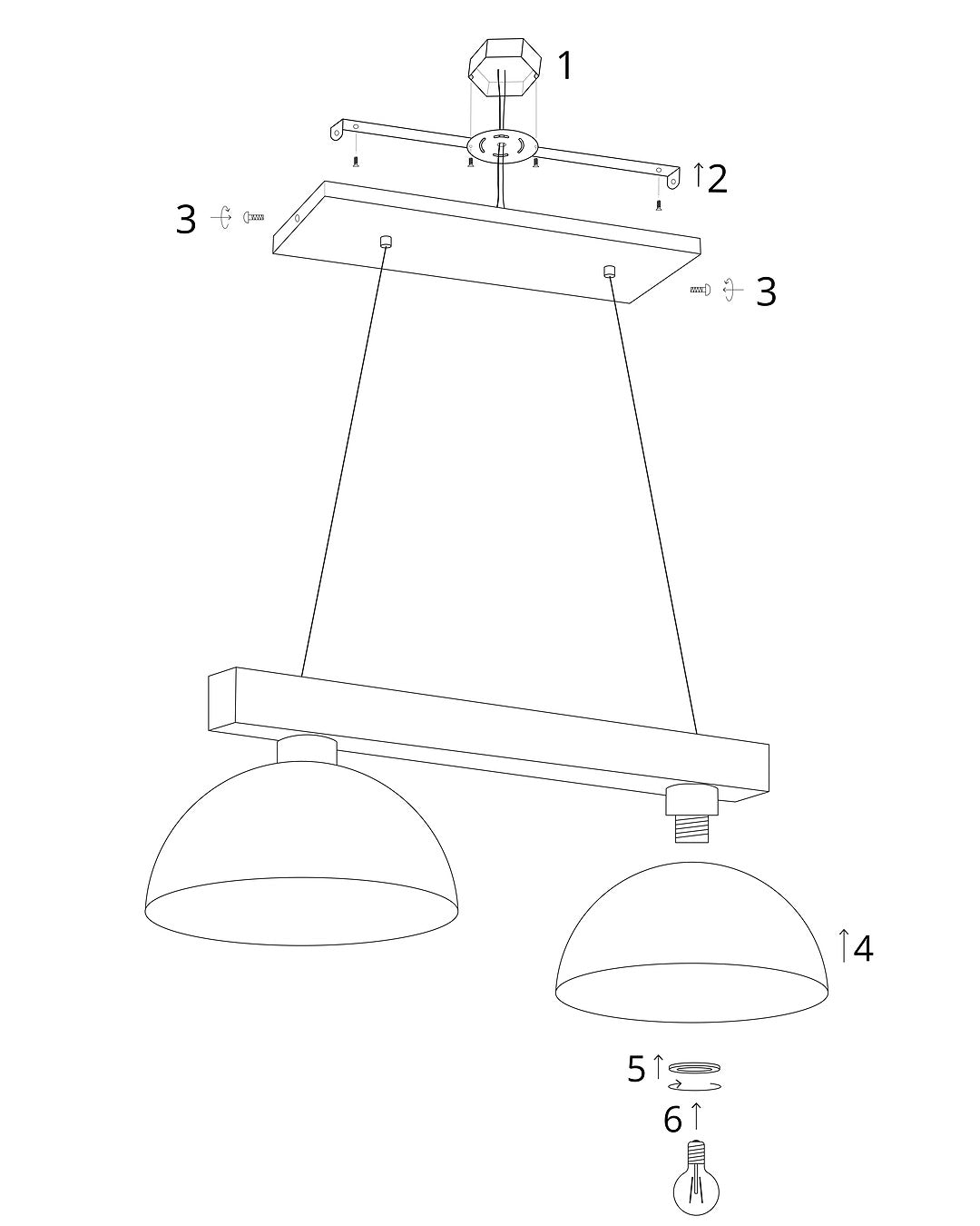 Oslo White Scandinavian Minimalist Pendant Light Fixture for Kitchen & Dining Lumocrafts