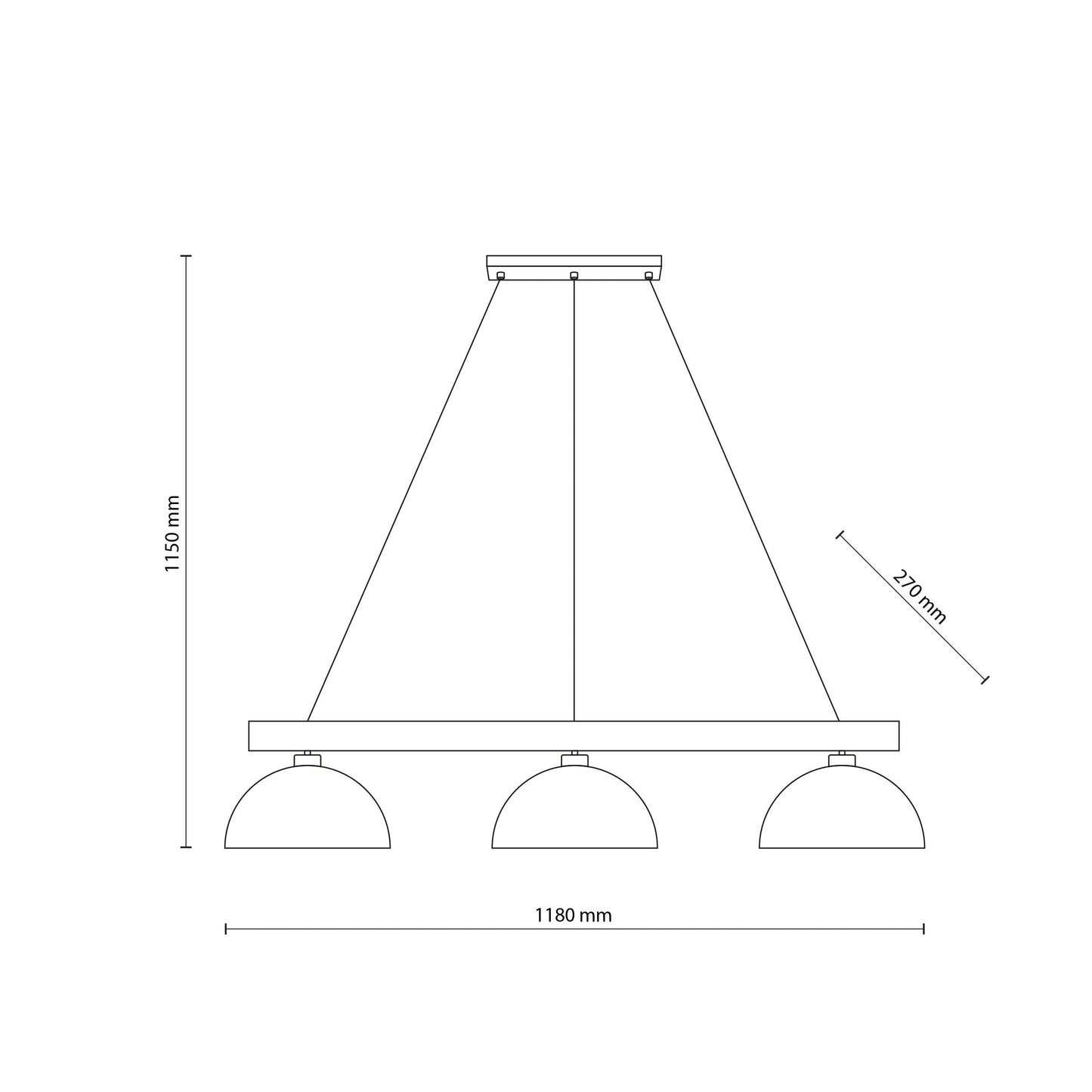 OSLO Brown Scandinavian Pendant Light 3 LumoCrafts