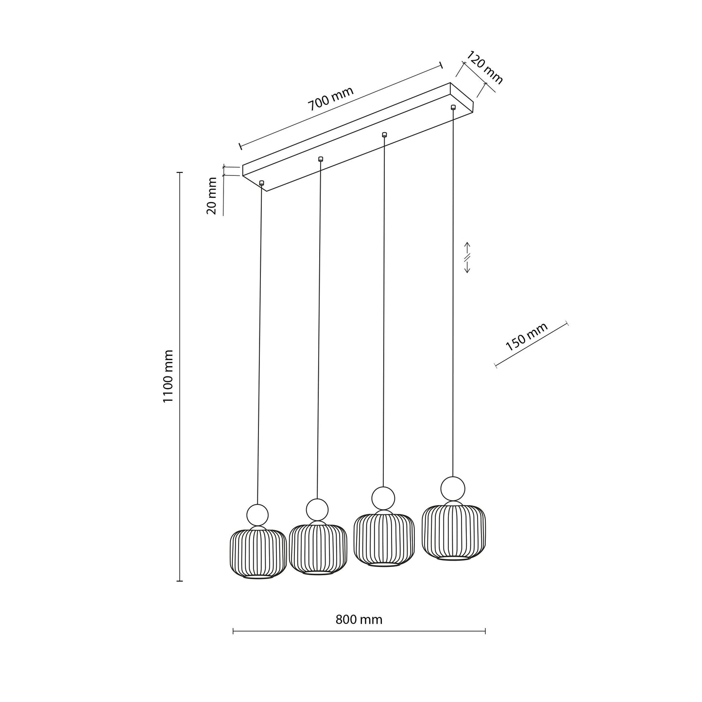Ballo Scandinavian Pendant Light 4 LumoCrafts