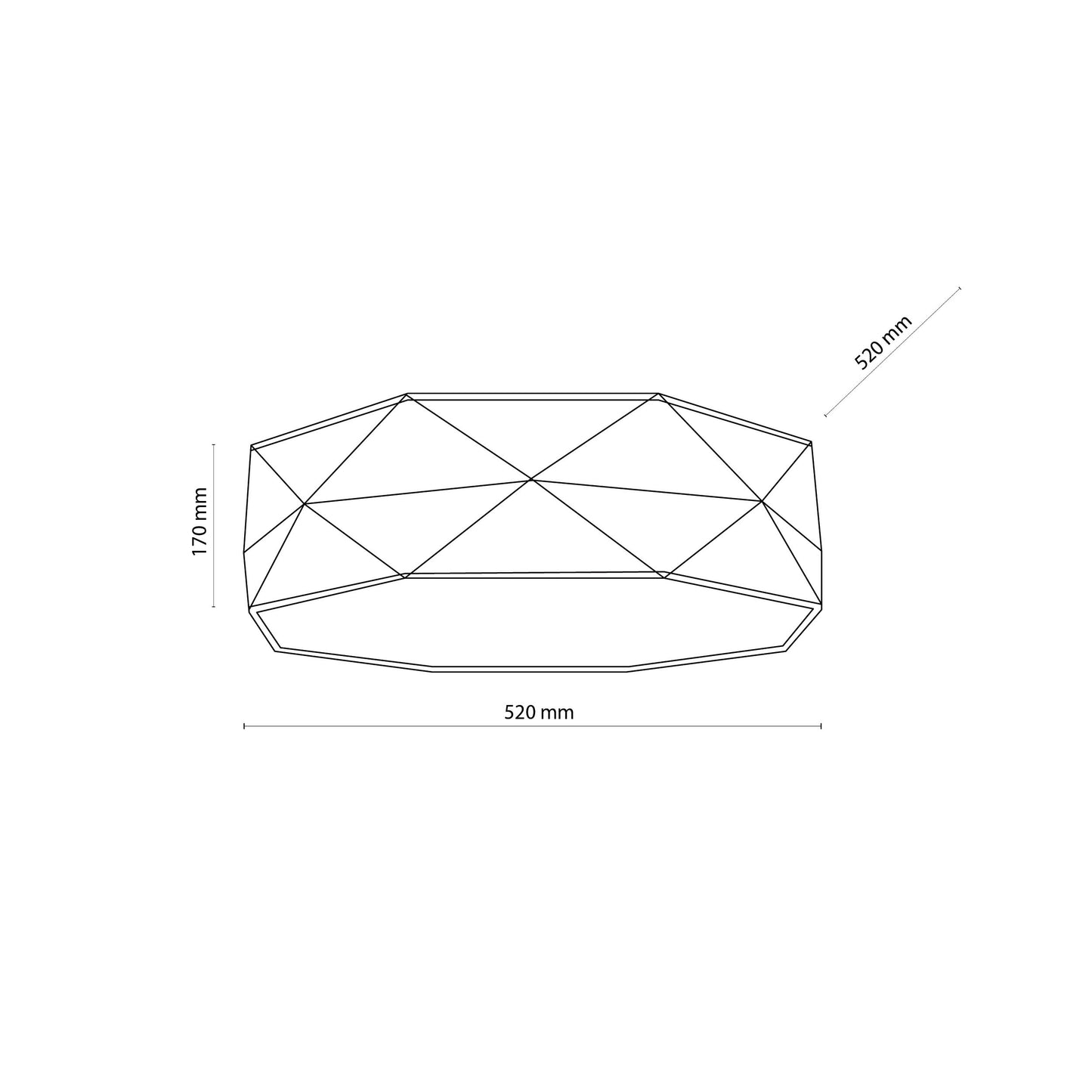 KANTOOR Gray Modern Flush Mount Light