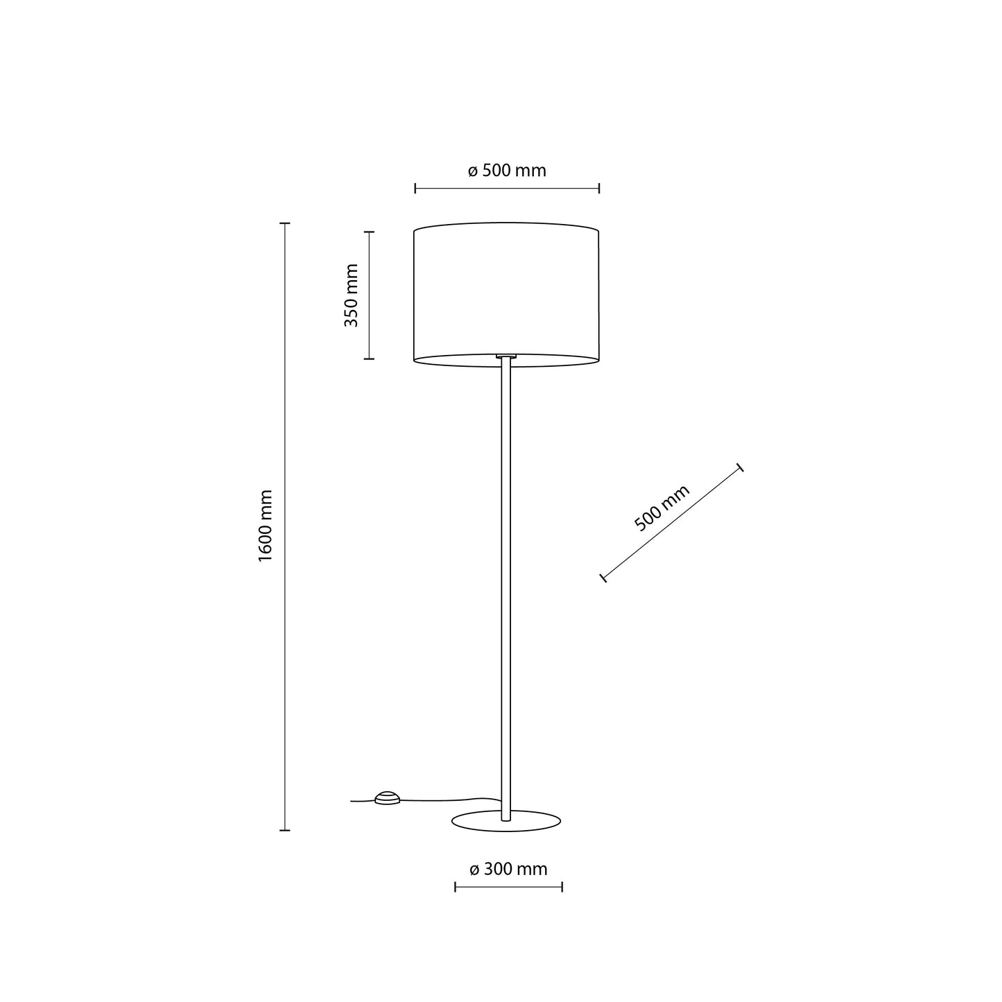 UMBERTO Brown Modern Floor Lamp