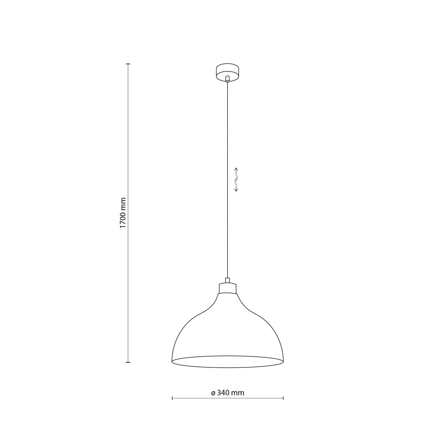 Suspension scandinave noire CAP