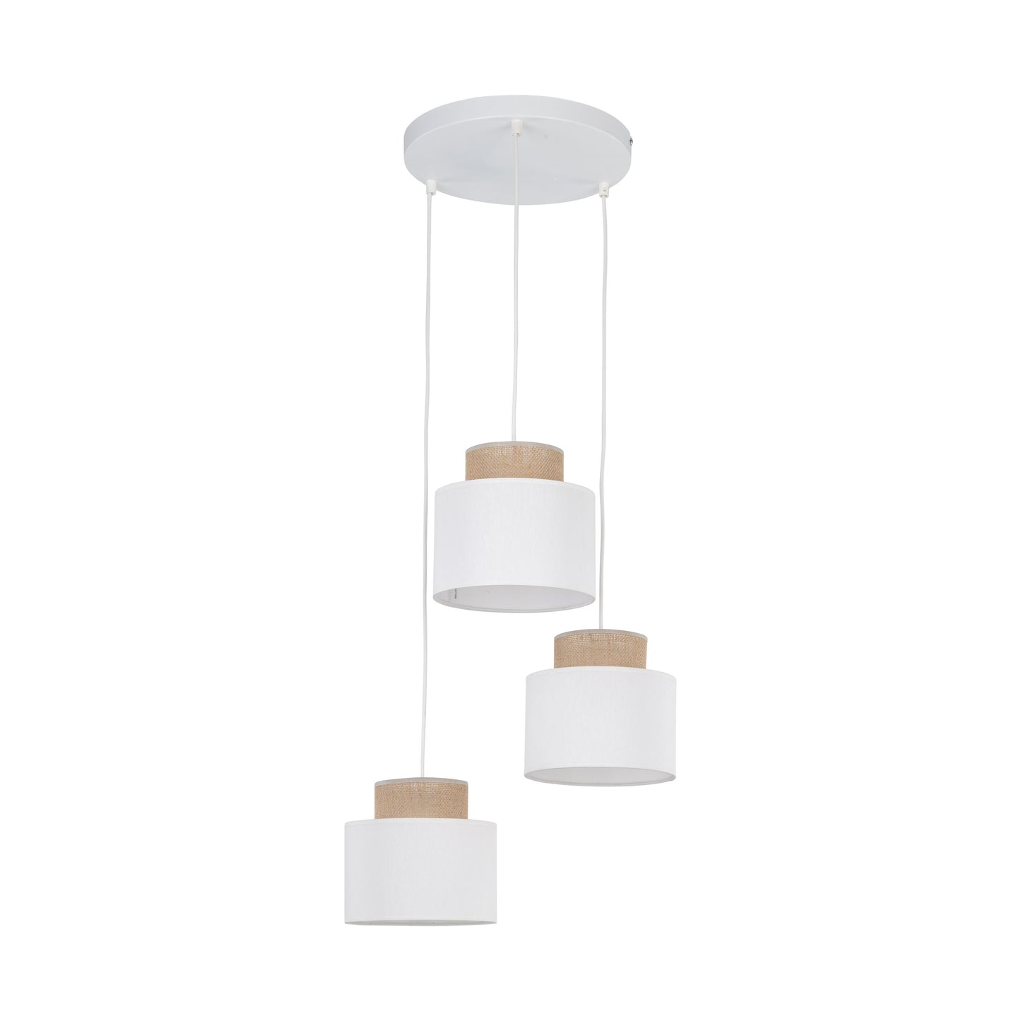 Suspension DUO en jute blanc naturel 3