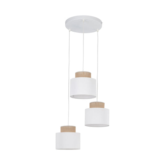 DUO White Jute Natural Pendant Light 3 LumoCrafts