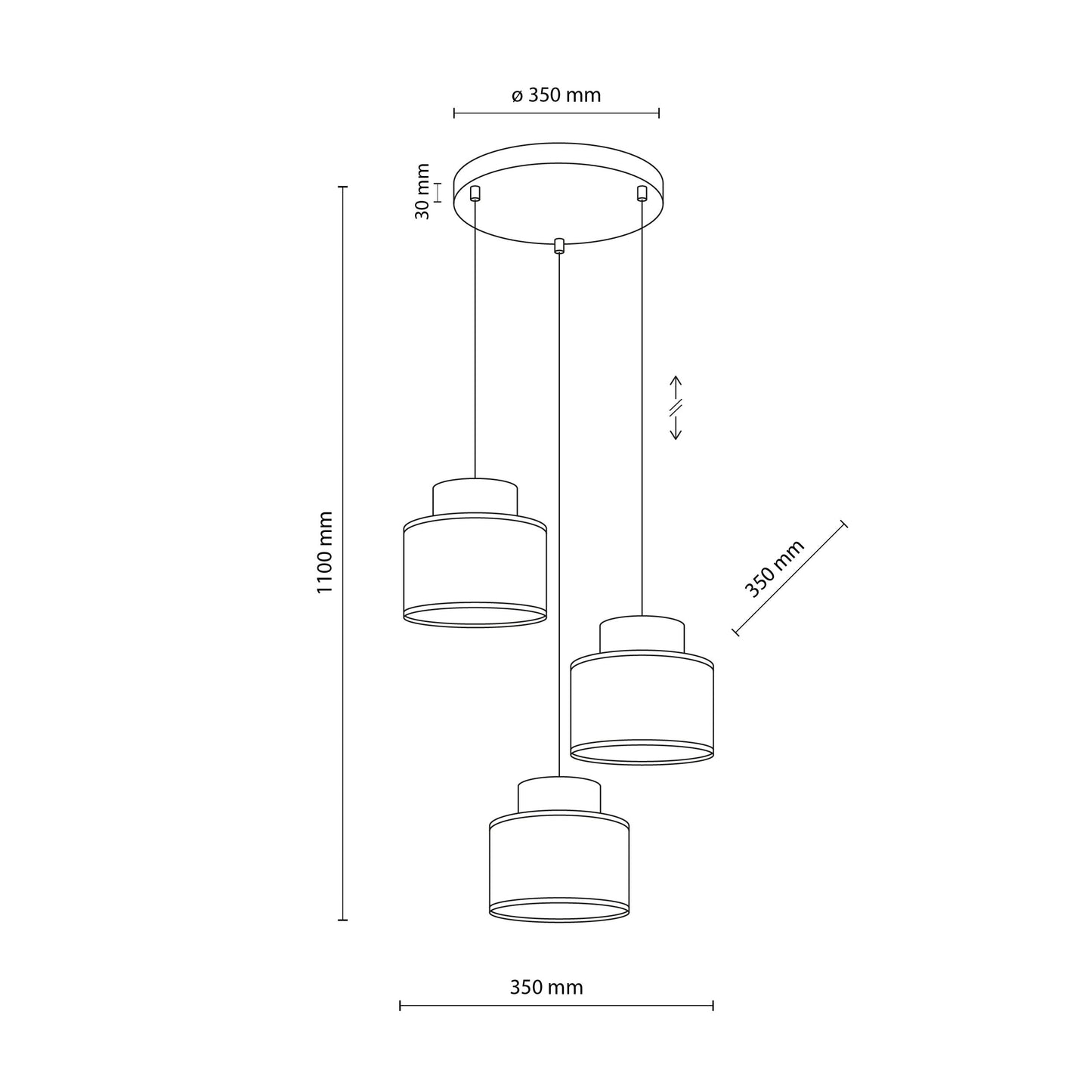 DUO Jute Mix Natural Pendant Light 3 LumoCrafts