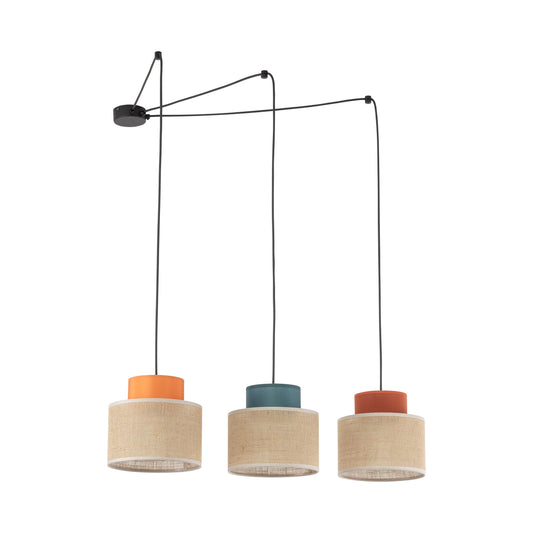 DUO Jute Mix Natural Suspension Light 3 LumoCrafts