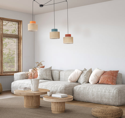 DUO Jute Mix Natural Suspension Light 3 LumoCrafts