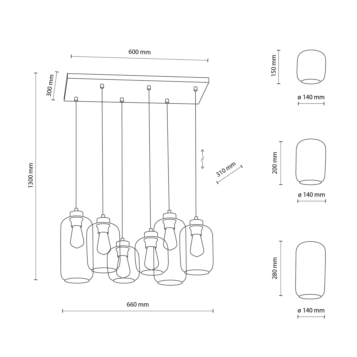 Marco Mid-Century Modern Pendant Lamp 6 LumoCrafts