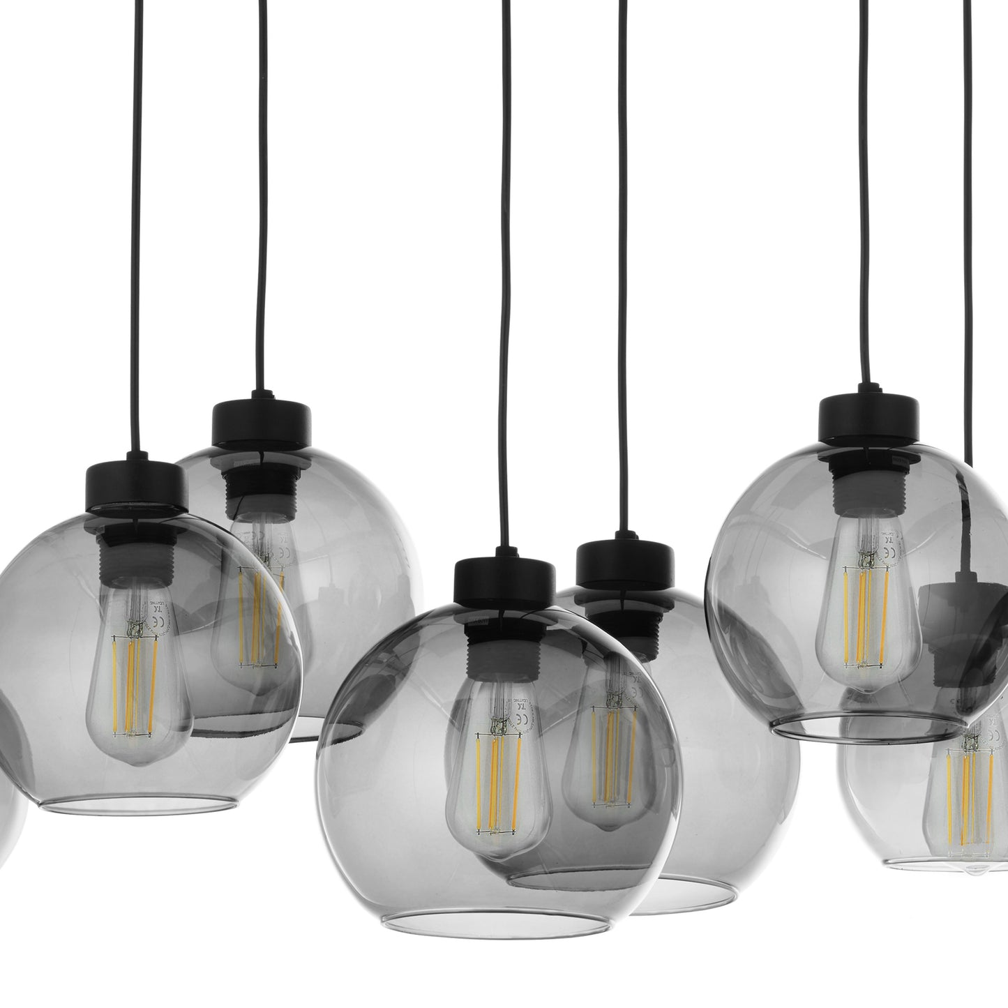 Suspension scandinave CUBUS en verre graphite 8