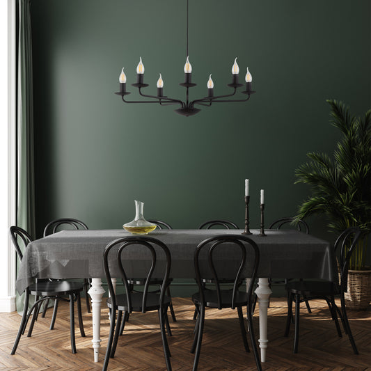 LIMAL Black Vintage Candle Pendant Light