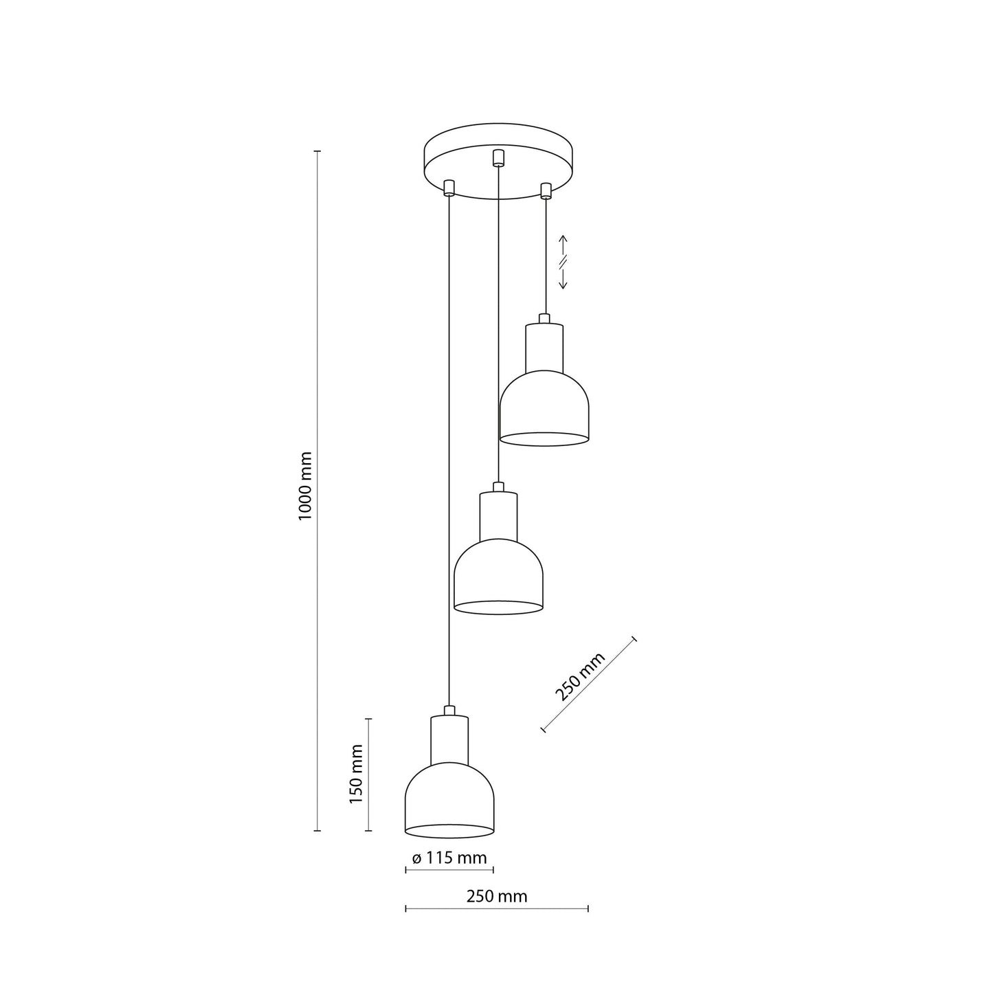 CAIRO Mid-Century Modern Pendant Light 3 LumoCrafts