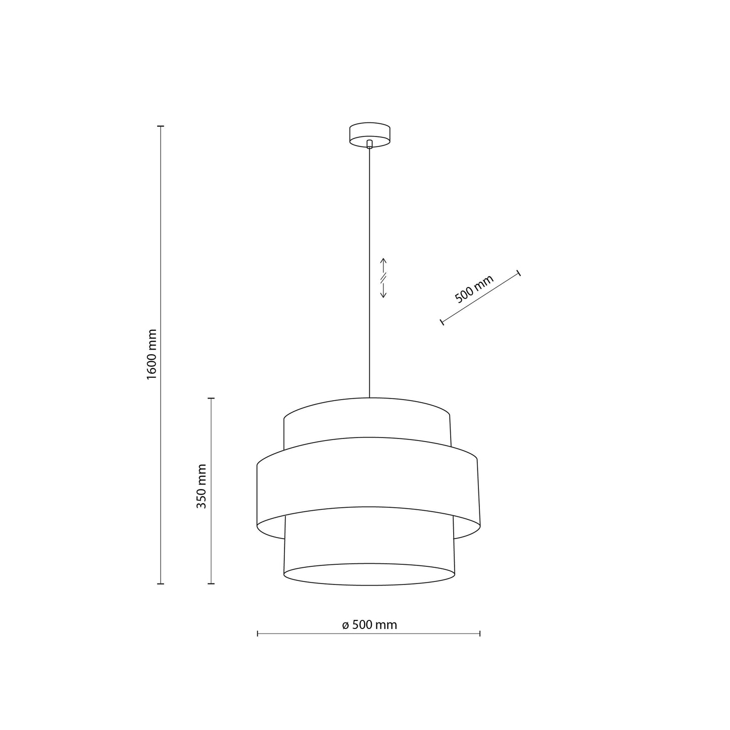 CALISTO Black Mid-Century Modern Pendant Light