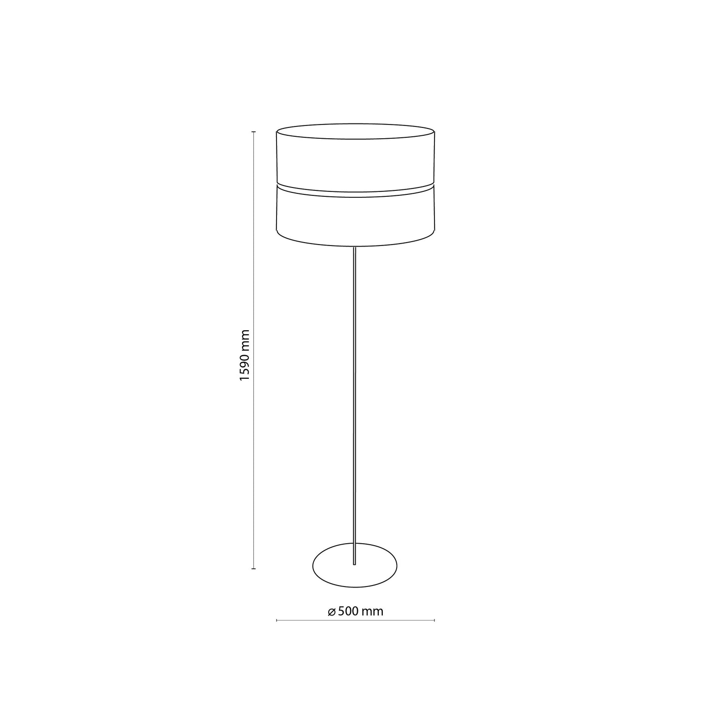 HILTON Black Gold Floor Lamp