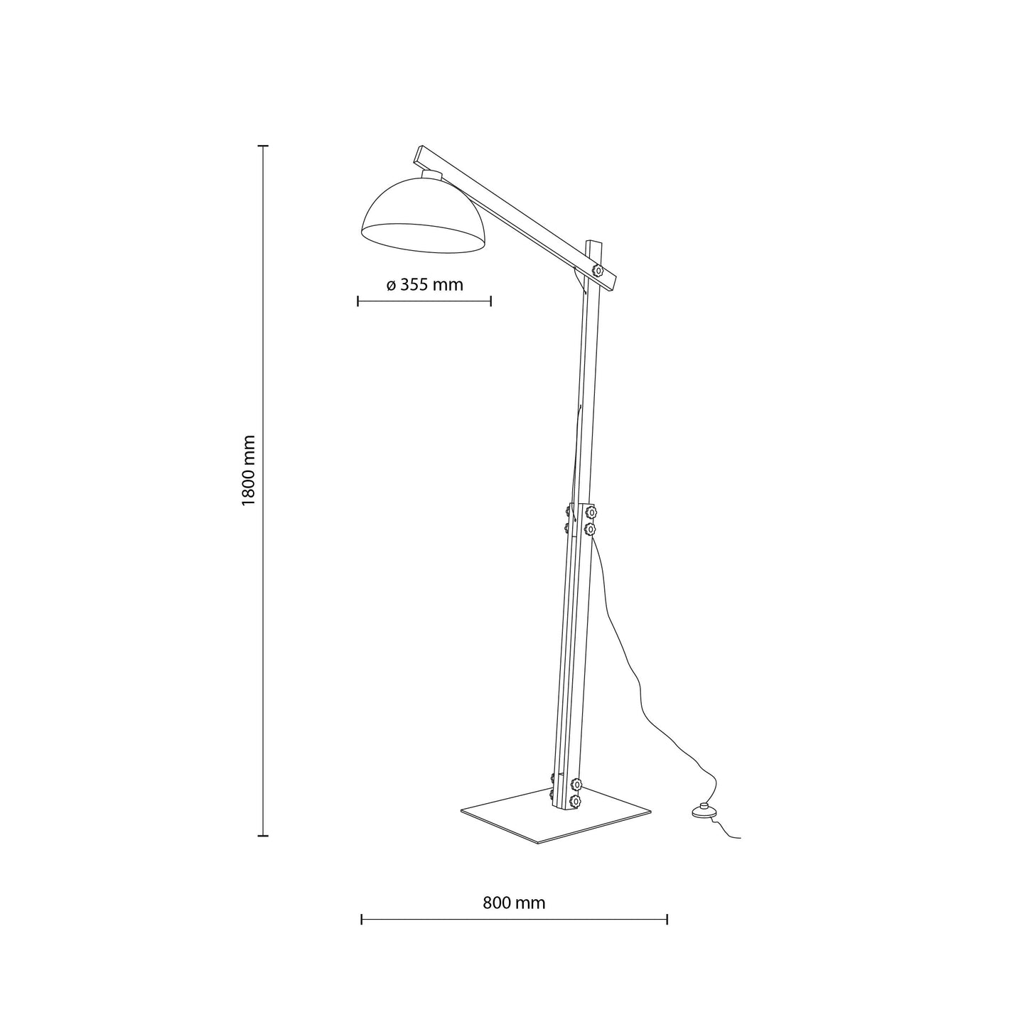 Oslo Brown Scandinavian Minimalist Floor Lamp for Living Room, Bedroom & Modern Interior Lighting LumoCrafts