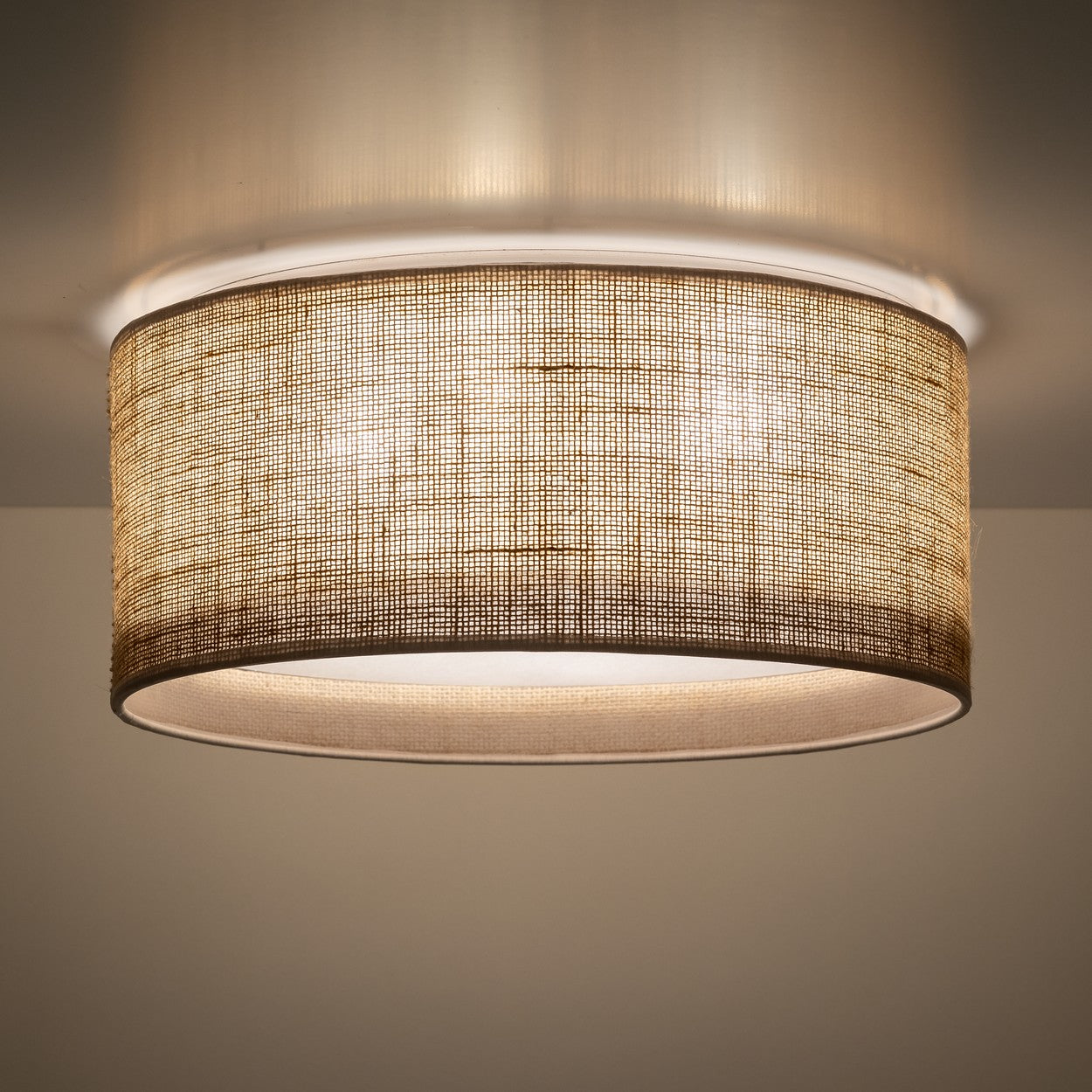 JUTE Natural Flush Mount Light