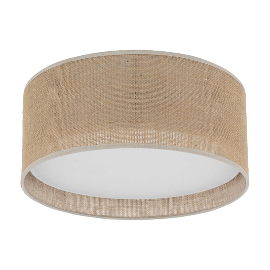 JUTE Natural Woven Flush Mount Ceiling Light Fixture for Kitchen, Hallway & Living Room – Scandinavian Minimalist Lighting LumoCrafts