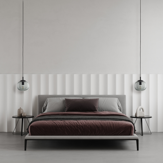 VIBE Graphite Glass Scandinavian Pendant Light LumoCrafts