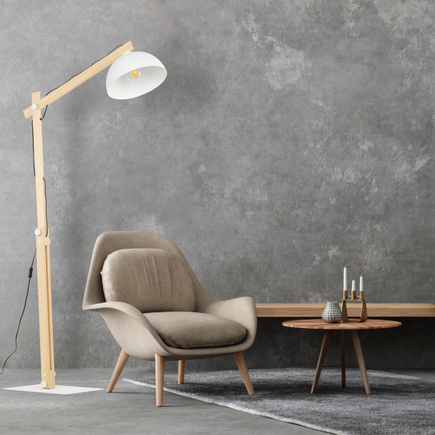 Lampadaire scandinave blanc OSLO