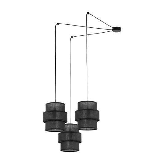 CALISTO Black Mid-Century Modern Pendant Light 3 LumoCrafts