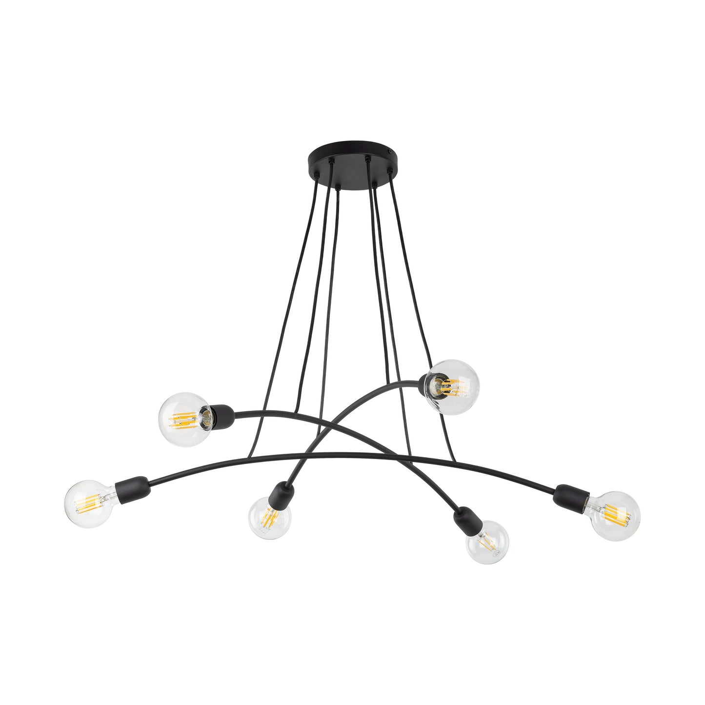 Suspension minimaliste noire HELIX 6