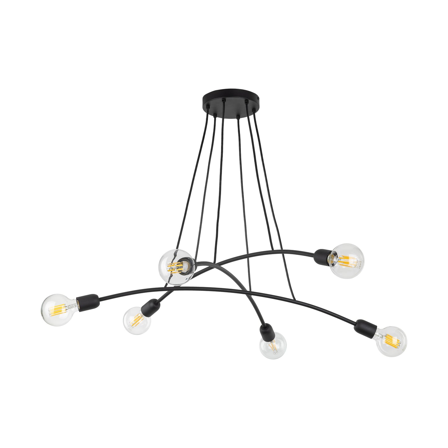 Suspension minimaliste noire HELIX 6