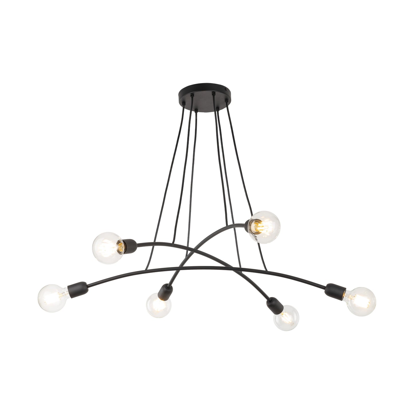 Suspension minimaliste noire HELIX 6