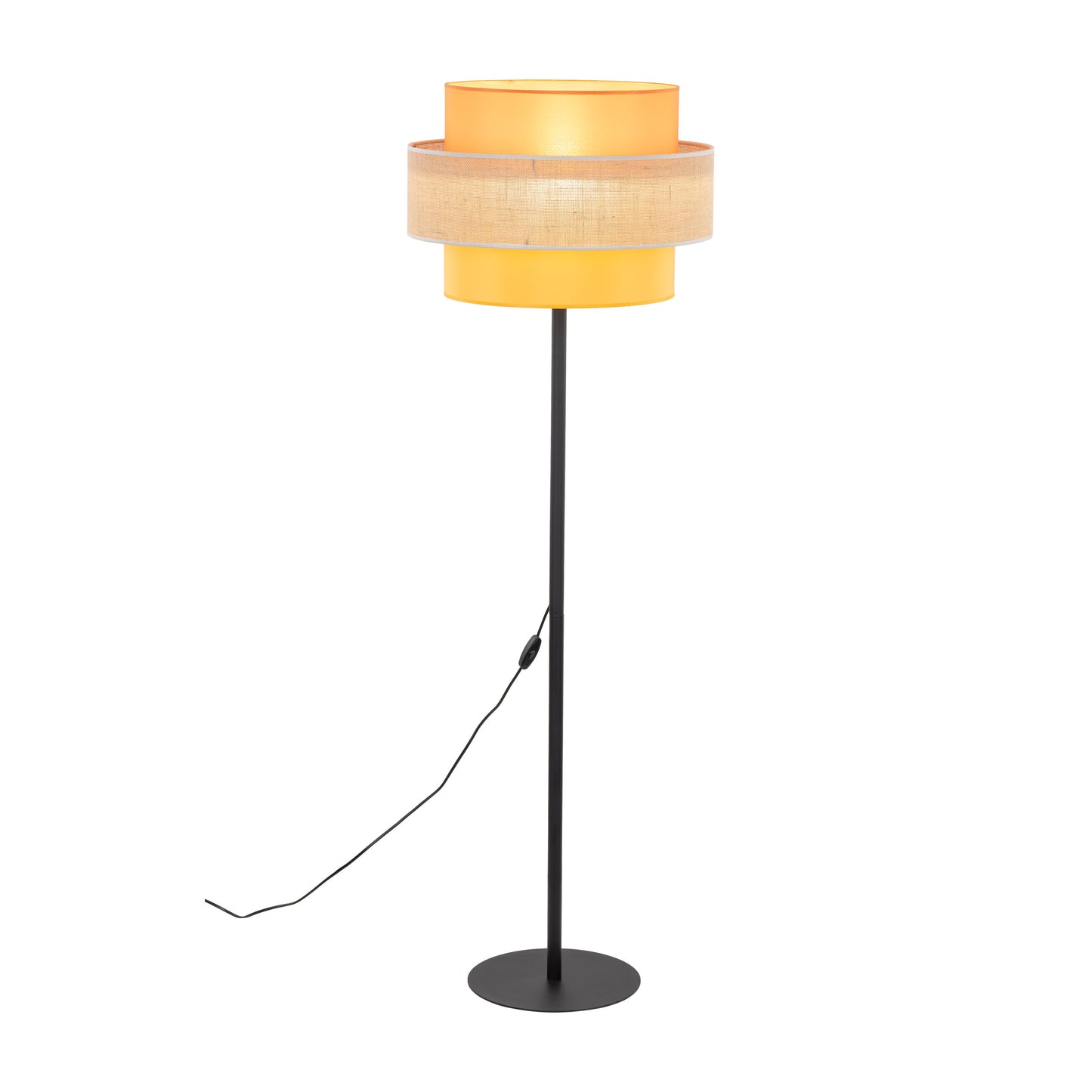 TRIO Jute Mid-Century Boho Floor Lamp