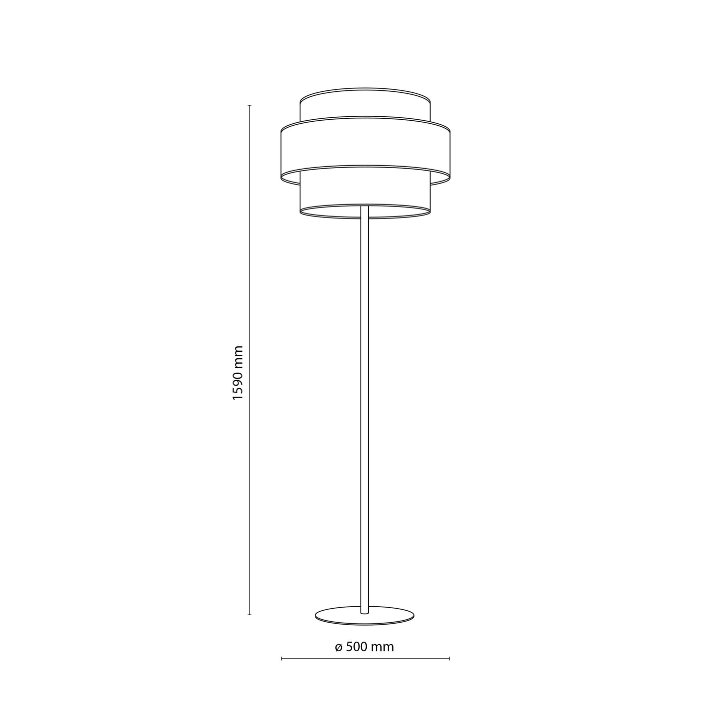 TRIO Jute Mid-Century Boho Floor Lamp