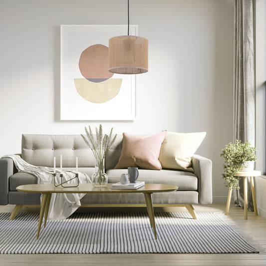 Jute Natural Fiber Scandinavian Pendant Ceiling Light for Kitchen Island, Dining Room & Warm Interior Lighting LumoCrafts