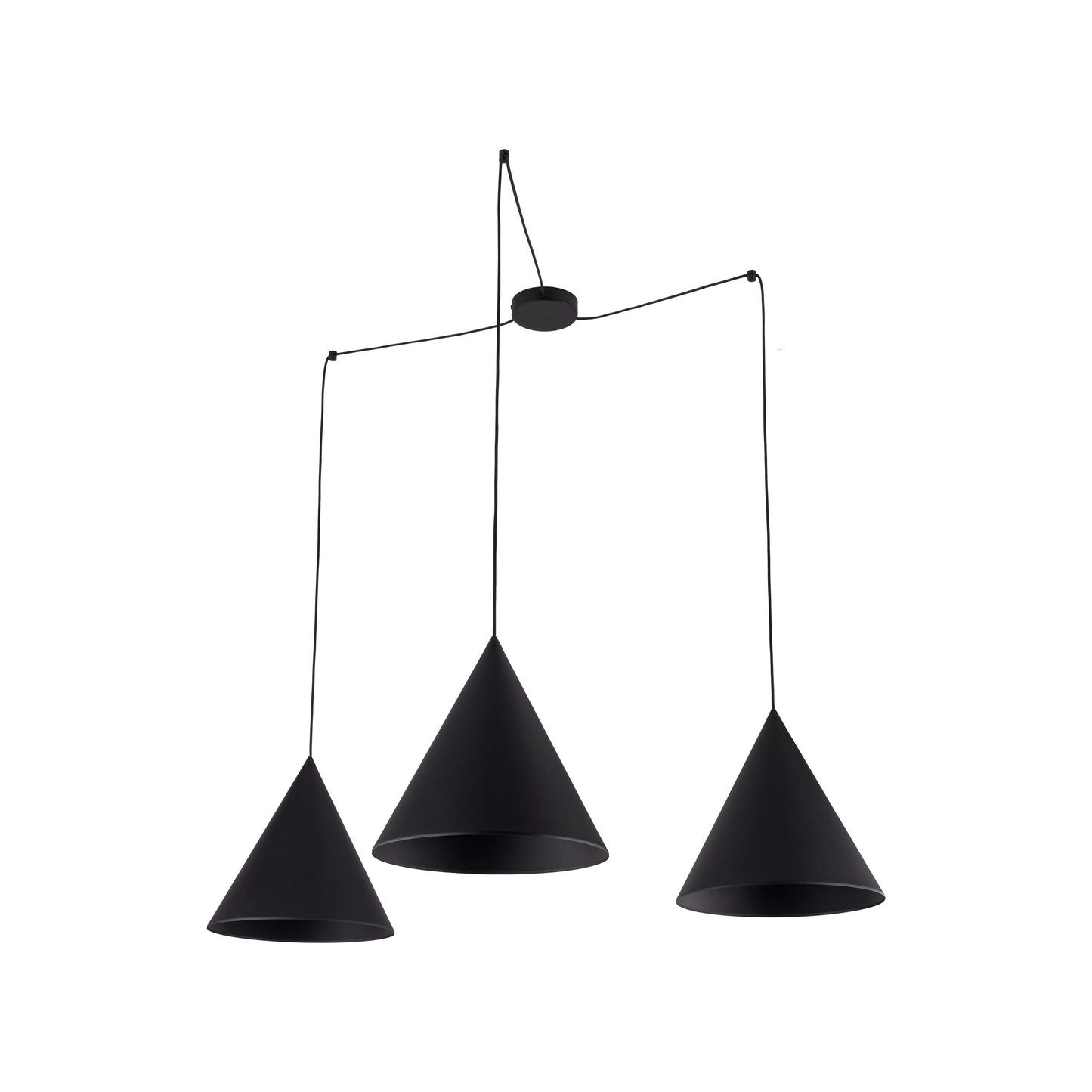 Suspension minimaliste moderne noire CONO 3
