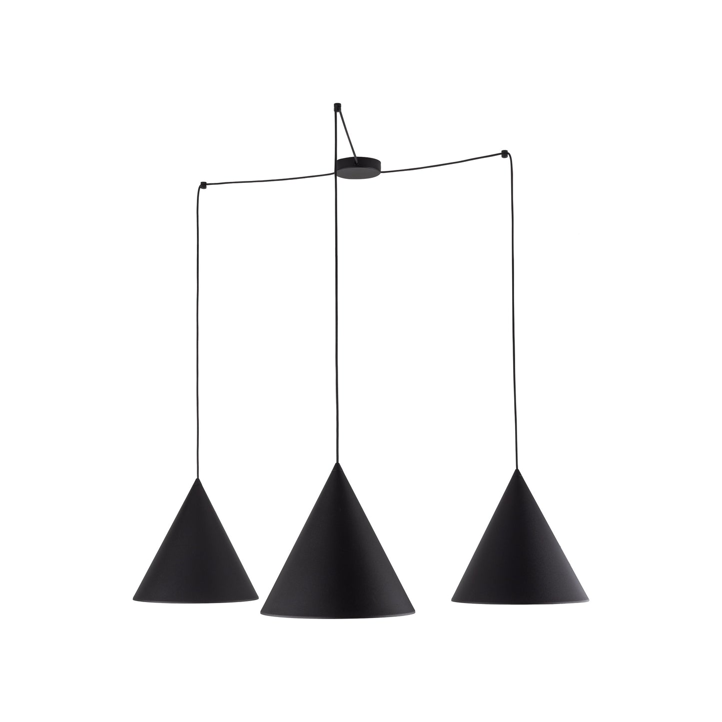 Suspension minimaliste moderne noire CONO 3
