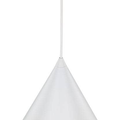 Suspension CONO blanche de taille moyenne, moderne et minimaliste