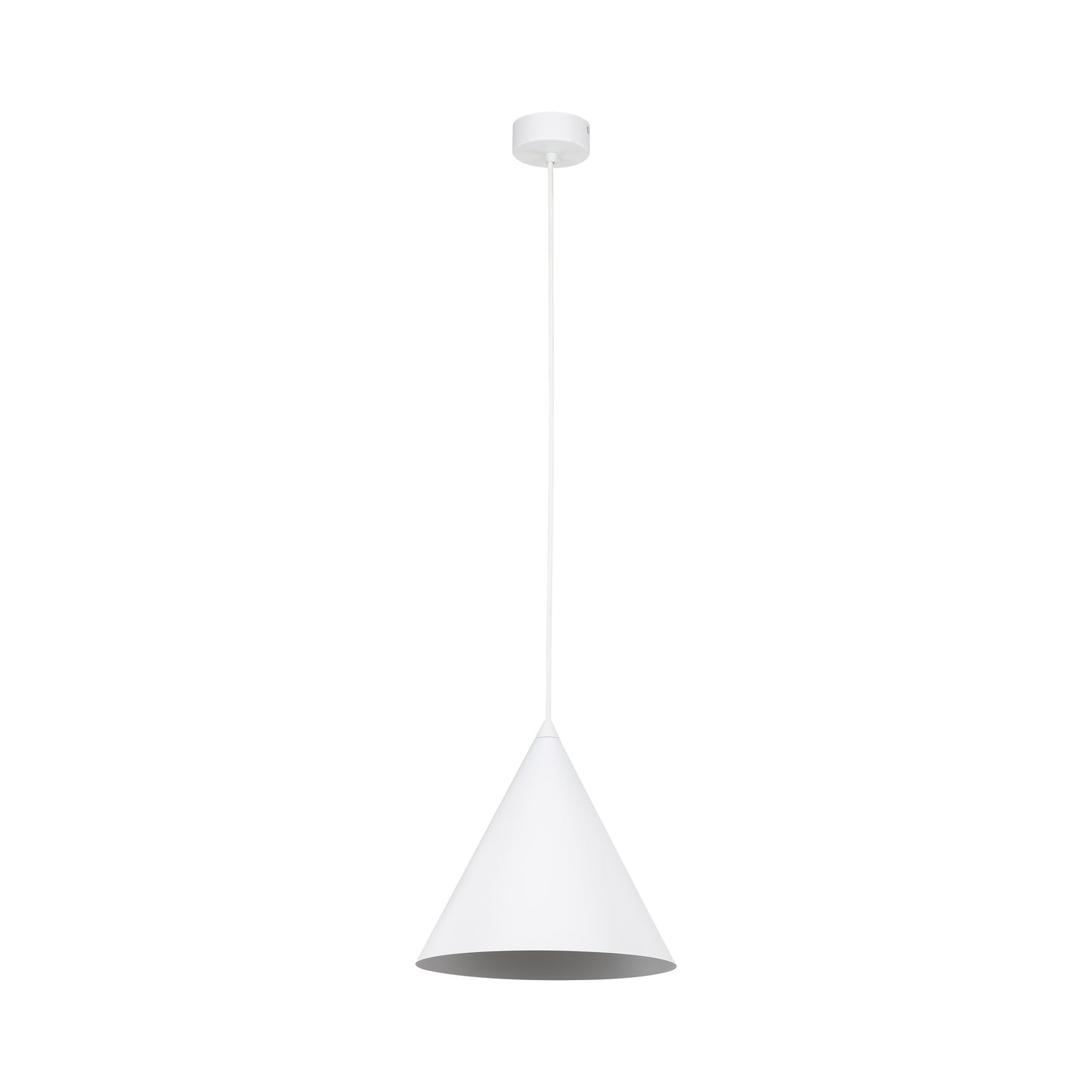 Suspension CONO blanche de taille moyenne, moderne et minimaliste