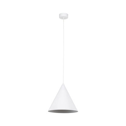 Suspension CONO blanche de taille moyenne, moderne et minimaliste