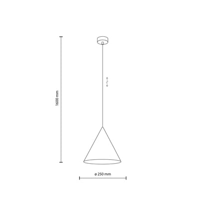CONO Black  Medium Modern Minimalist Pendant Light