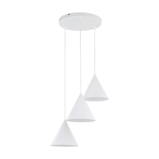 Suspension minimaliste moderne blanche CONO 3