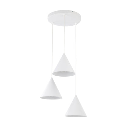 Suspension minimaliste moderne blanche CONO 3