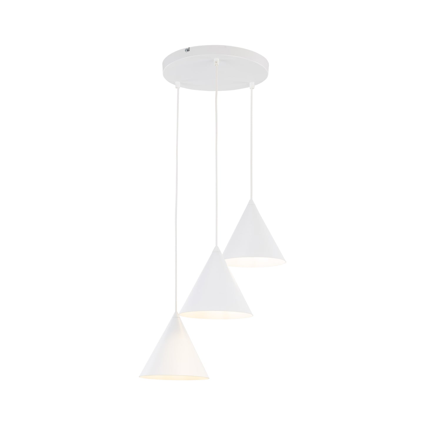 Suspension minimaliste moderne blanche CONO 3