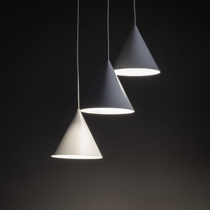 Suspension minimaliste moderne blanche CONO 3