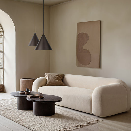 Grande suspension minimaliste moderne marron CONO