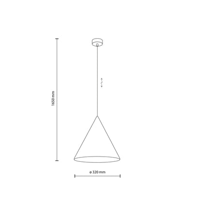 Grande suspension minimaliste moderne beige CONO