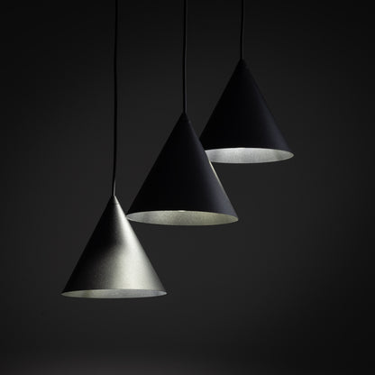 Suspension minimaliste moderne noire CONO 3