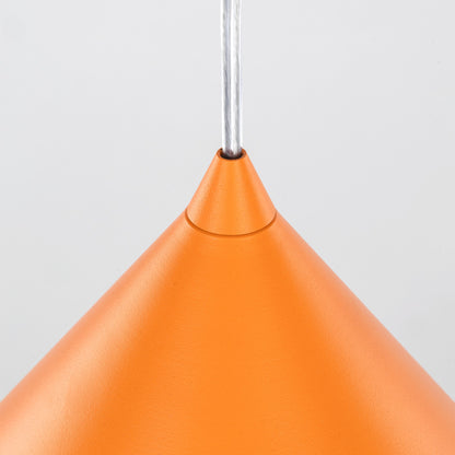 Suspension moderne minimaliste extra large orange CONO